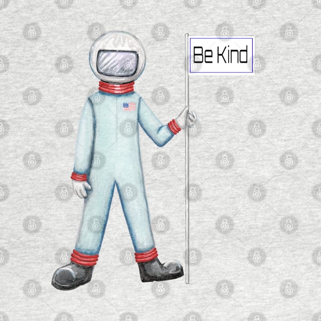 Retro Astronaut - Be Kind by Robyn Warne Designs